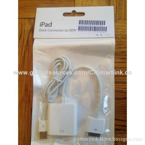 Digital AV HDMI® Adapter to HDTV for New iPad 2, 3, iPhone 4S/4G/iPod Touch with USB Charging